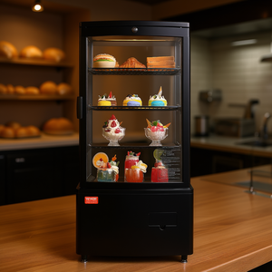 Vitrine réfrigérée commerciale Vevor à 3 niveaux, équipement de boulangerie de comptoir avec éclairage LED, refroidissement sans givre - Product Image 2