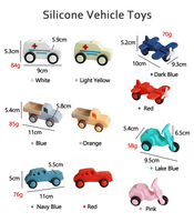Jouet de voiture de course en silicone souple de qualité alimentaire en gros d'usine jouet éducatif sensoriel Montessori bébé anneau de dentition pour les tout-petits