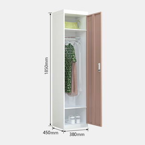 Knock Doow Tunggal 1 Pintu Staf Lokakarya Pakaian Penyimpanan Lemari Loker Baja - Product Image 2