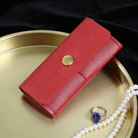 Pochette à bijoux en cuir PU pliable, organiseur de voyage pour bagues, boucles d'oreilles et petits accessoires, étui à bijoux compact en cuir