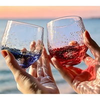 Bouteille en verre à motifs colorés de 250 ml, nouveau style, multi-usages pour l'eau, la bière, le vin, le brandy, rangement domestique, cadeau, récipient en verre