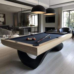 Table de billard et de ping-pong combinée de luxe au design moderne, personnalisable, en bois massif, 7FT 8FT 9FT, table de billard pour salles de billard - Product Image 1