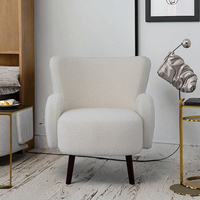 Fauteuil de loisirs moderne et personnalisable en bois avec pieds en bois, vente directe d'usine Nisco, vente en gros