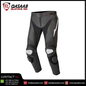 Pantalon de moto en cuir de vachette respirant et coupe-vent pour femme, avec protection Cordura - Product Image 2