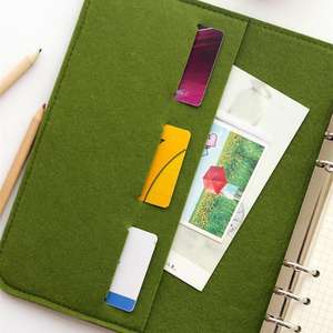 Carpeta de Hojas Sueltas A6 de Fieltro, Funda para Cuaderno con Ranura para Bolígrafo y Porta Tarjetas para Uso Escolar y de Oficina, Funda Delgada para Cuaderno para Regalo - Product Image 4