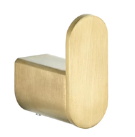 Ensemble d'accessoires de salle de bain de luxe moderne en or brossé, écologique, huit pièces - Porte-papier toilette carré en acier inoxydable, porte-serviettes