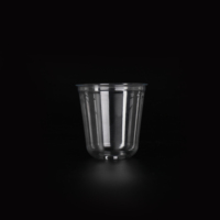 Bon matériau Tasse en plastique en forme de U Conception personnalisée Fabricant fournisseur Tasses à café en plastique avec couvercles