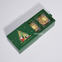 Emballage en carton personnalisé pour biscuits de Noël 2026, boîte en papier personnalisée avec ruban