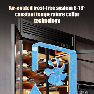 Humidor y Nevera para Vinos de Acero Inoxidable de Doble Uso - Control Constante de Temperatura/Humedad, Capacidad de 500l, Eficiencia Energética, 1 Puerta - Product Image 4