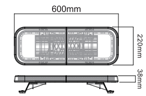 Barre lumineuse stroboscopique à 15 fonctions avec clignotement complet <span class=keywords><strong>et</strong></span> changement automatique des clignotements <span class=keywords><strong>gauche</strong></span> <span class=keywords><strong>et</strong></span> droit - Product Image 6