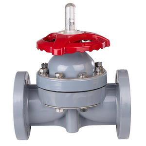 Válvula de Diafragma con Brida de CPVC Rongsheng, Resistente a Altas Temperaturas y Ácidos, Operación Manual, Acción Simple - Product Image 1