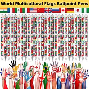Uluslararası dünya bayrakları parti Favor hediyeler tükenmez kalemler dünya dekor etrafında seyahat gezisi için kauçuk bilezik - Product Image 5