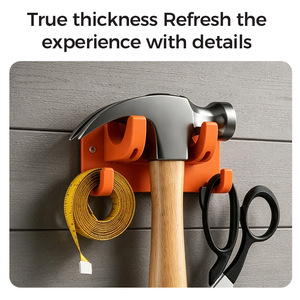 Wall Mounted <b>Tool</b> Hook Storage <b>Rack</b> Orange Multi Functional Garden Organizer Hook Type For Miscellaneous Items - Product Image 4