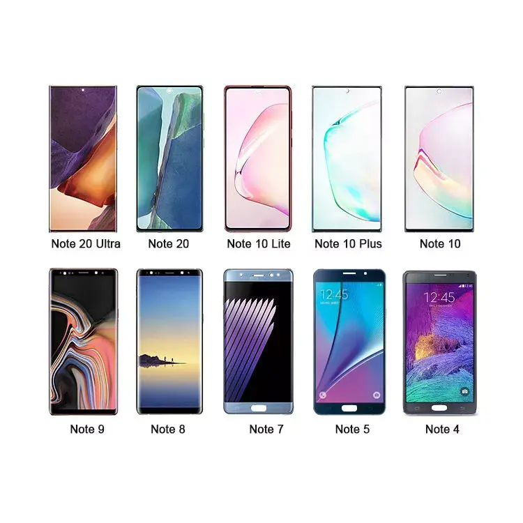 Layar Ponsel untuk Samsung Galaxy Note 3 4 5 8 9 10 Pro LCD Digitizer Bingkai Tampilan Layar Lcd untuk Samsung Note Series Lcd