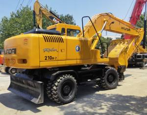 Excavadora de ruedas Hyundai 210W-9 de rendimiento estable de Corea original 21 toneladas Construcción de segunda mano en stock - Product Image 6