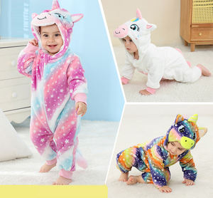 Michley usine enfants ensemble de vêtements à capuche tenues d'hiver dessin animé combinaisons OEM bébé barboteuse <span class=keywords><strong>Costume</strong></span> garçons conception inspirée des animaux - Product Image 2
