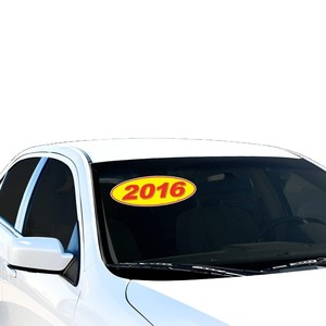 Autocollant de fenêtre de voiture ovale 2016 en vinyle auto-adhésif, impression numérique, pelliculage brillant, motif numérique - Product Image 5