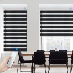 Persianas de ventana con WiFi Tuya, persianas enrollables de cebra opacas automáticas, persiana veneciana de tela lisa para oficina, <span class=keywords><strong>cadena</strong></span> Google Alexa - Product Image 3