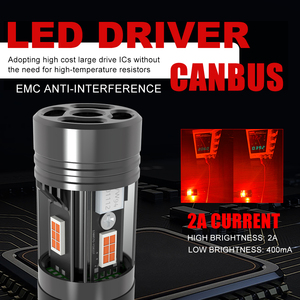 HUAJIAN LED <span class=keywords><strong>intermitente</strong></span> iluminación de freno función estroboscópica rojo 1156/1157/7443 LED lámpara de coche Auto bombilla luz de freno <span class=keywords><strong>con</strong></span> sistema de refrigeración del ventilador - Product Image 5