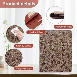 Vintage Floral PU Leather A4 Padfolio Clipboard, Pen <b>Holder</b>, Paper Clip, Pen, Card, <b>Tablet</b> Pad <b>Holder</b>, Binder - Product Image 5