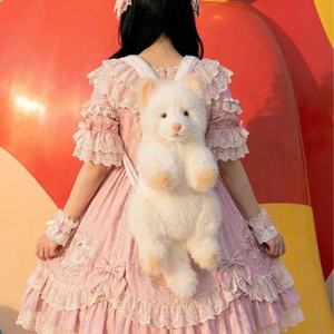 Sac à dos en peluche doux et réaliste en forme de chien <span class=keywords><strong>Chow</strong></span> <span class=keywords><strong>Chow</strong></span>, idéal pour les amoureux des chiens - Offre spéciale - Product Image 3