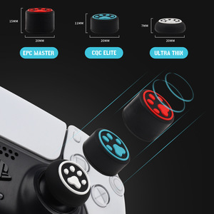 Tapas de Joystick para Control de <span class=keywords><strong>PS5</strong></span>/PS4/SWITCH2, Juego de 6 Piezas de Silicona con Diseño de Pata de Gato para Mayor Altura, Compatibles con XSX XONE - Product Image 2
