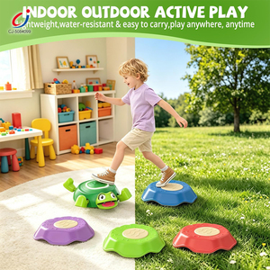 Jouets d'intégration sensorielle Chengji, en plastique, colorés, éducatifs, avec lumière et musique, <span class=keywords><strong>tortue</strong></span> de dessin animé, pierres d'équilibre pour enfants, ensemble de pierres d'équilibre - Product Image 3