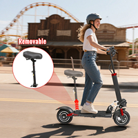 Patinete Eléctrico Plegable SUNNIGOO Potente para Adultos 50KM/H 800W 18Ah, Scooter Electrónico Todoterreno de Dos Ruedas