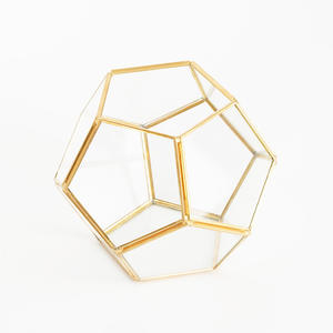 Terrario Colgante de Cristal, Moderno y Artístico, con Forma de Lágrima, Geométrico, Poliedro, Soporte para Plantas de Aire, Maceta de Escritorio, Florero DIY - Product Image 1