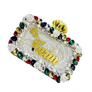 Pochette de soirée imperméable de qualité supérieure en résine, motif carré, aspect pierre, ornée de perles, avec chaîne, pour mariage et événements - Product Image 3