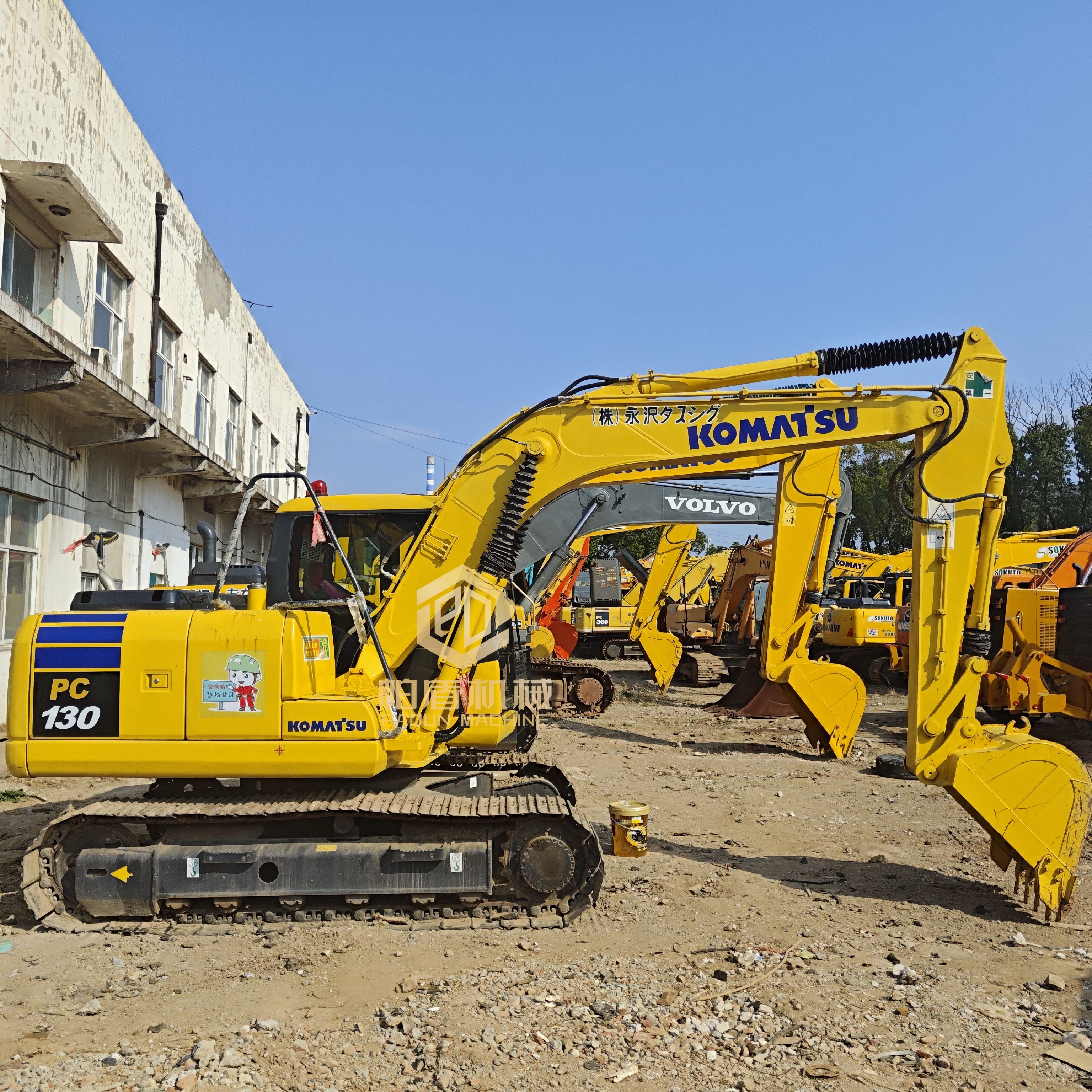 Высокое качество используется для Komatsu PC130 колесный экскаватор дешевая цена оригинальный японский экскаватор для строительства с ковшом