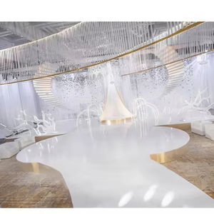 أرضية رقص بيضاء لامعة عالية الجودة لتزيين حفلات الزفاف، لفائف أرضية رقص من الفينيل لتغليف أرضيات حفلات الزفاف - Product Image 1