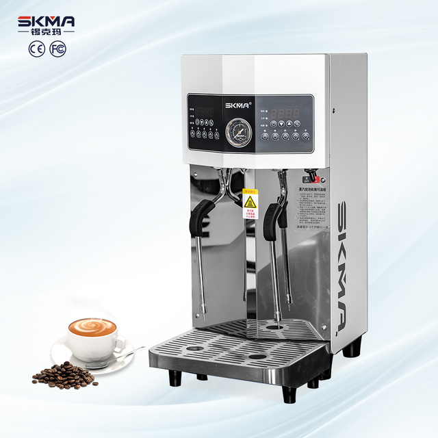 SKMA Commercial Stainless Steel Coffee Steamer Machine 3000W Easy to Operate Bubble Tea Water Tank Milk Frother Machine