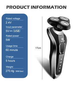 Usine multifonction anneau <span class=keywords><strong>placage</strong></span> 3D rotatif corps sécurité serrure rasoir électrique Rechargeable Double bord rasoir rotatif rasoir - Product Image 5