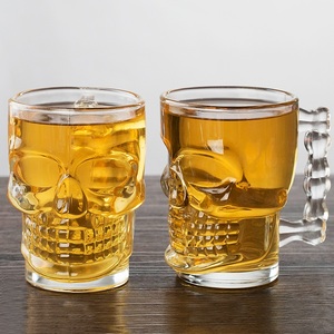 Hot Bán 500Ml Thiết Kế Độc Đáo Chì Miễn Phí Glass Skull Bia Mug Ngày Của Cha Bia Mug Glass Với Xử Lý - Product Image 5