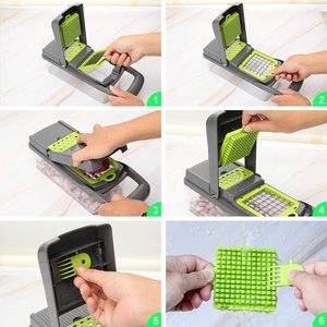 Hot bán đa chức năng Rau cắt BPA miễn phí thép không gỉ Rau cắt tỏi rau mùi Chopper cho nhà bếp sử dụng - Product Image 6