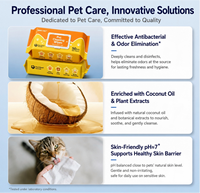 Lingettes humides jetables rafraîchissantes pour animaux de compagnie – Échantillon gratuit – Écologiques – Nettoyage doux des yeux et des oreilles des chiens et des chats – Soin délicat – Vente en gros