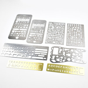 Stencil in Metallo Personalizzabile con Logo Tagliato al Laser, Decorazione per Capodanno, Riutilizzabile per Diari, Arte, Pittura, Bagno e <span class=keywords><strong>Disegno</strong></span> - Product Image 4