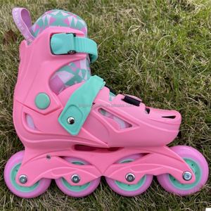 Pattini in Linea <span class=keywords><strong>per</strong></span> Sport all'Aperto, Telaio Blu Rosa, <span class=keywords><strong>per</strong></span> Bambini e <span class=keywords><strong>Adulti</strong></span>, Pattini da Slalom con Guscio Rigido <span class=keywords><strong>per</strong></span> Fitness - Product Image 2
