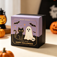 Boîte à bonbons personnalisée de luxe en carton blanc imperméable avec dorure à chaud pour la saison effrayante d'Halloween, production en 72h, boutique