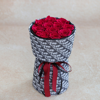 Bouquet de fleurs éternelles de luxe de haute qualité en gros – Roses préservées pour la Saint-Valentin, la Fête des Mères, Noël