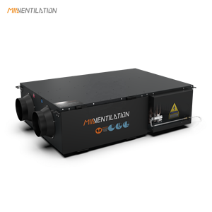 Deshumidificador de Ventilación con Recuperación de Energía por Conductos Residencial MIA 500m3/h 58L/D con Purificador de Aire con Filtro HEPA H13 para el Hogar AC110V - Product Image 1
