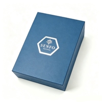 Boîte de parfum en papier de luxe Golden Supplier Boîtes en papier couvercle et base pour vernis à ongles Blue Skincare Cosmetic Gift Wrapping Paper Box