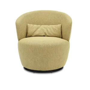 luxury lounge chair lambo wool Chaise sillias grass green Boucle linen Arm chair with Swivel function