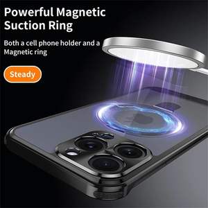 Wholesale In the Trend Business Design Magnetic Aluminum <b>Phone</b> Case for 16Promax/15Promax/15 Socket <b>Holder</b> No Bezel - Product Image 5
