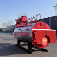 Chaudière à vapeur horizontale à trois passages, série WNS, fonctionnant au gaz ou au mazout, système de contrôle PLC, prix direct usine Henan Yongxing