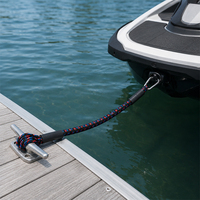 HOMFUL Corde d'amarrage marine élastique de 1,2 m avec crochet en acier inoxydable 316, âme élastique de 10 mm, pour l'amarrage de jet-skis et de kayaks