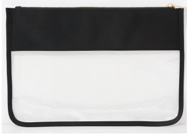 Pochette plate claire noire