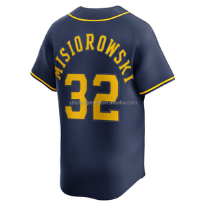 Maillot de baseball homme style 2026 tendance, brodé, Christian Yelich, Jackson Chourio, Jacob Misiorowski, <span class=keywords><strong>Brice</strong></span> Turang, Bob Uecker - Product Image 4