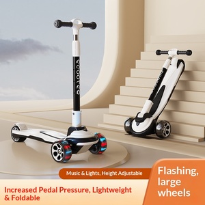 Patinete de Metal de 3 Ruedas DomeRide Babe para Niños de 3 a 14 Años, Niños y Niñas, con un Solo Pedal - Product Image 1